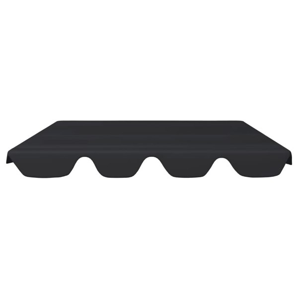 Berkfield Replacement Canopy for Garden Swing Black 188/168x110/145 cm