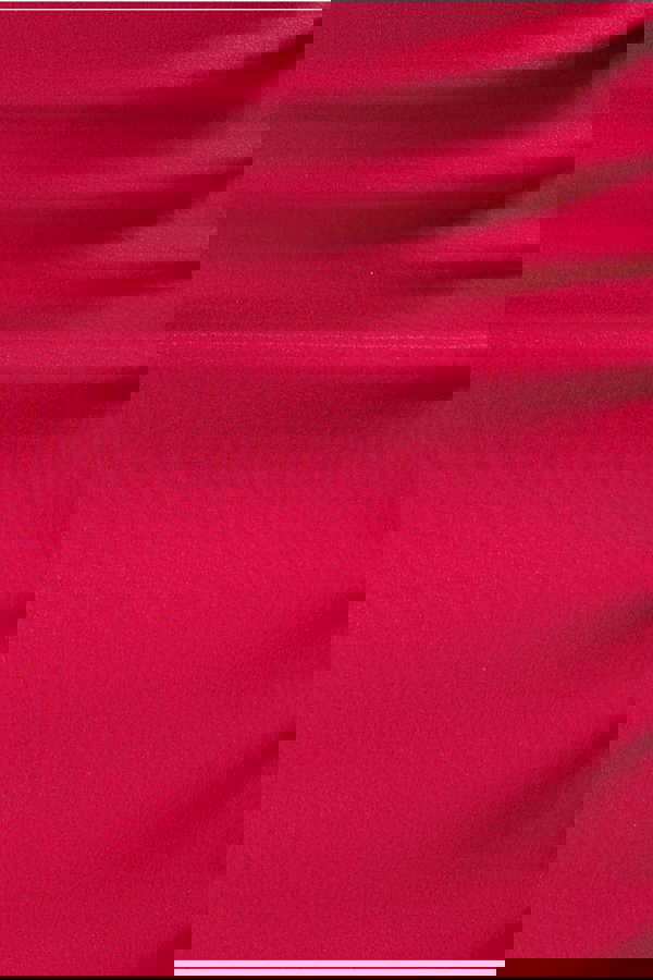 Halter Neck Puff Hem Mermaid Midaxi Dress - Red DR4747