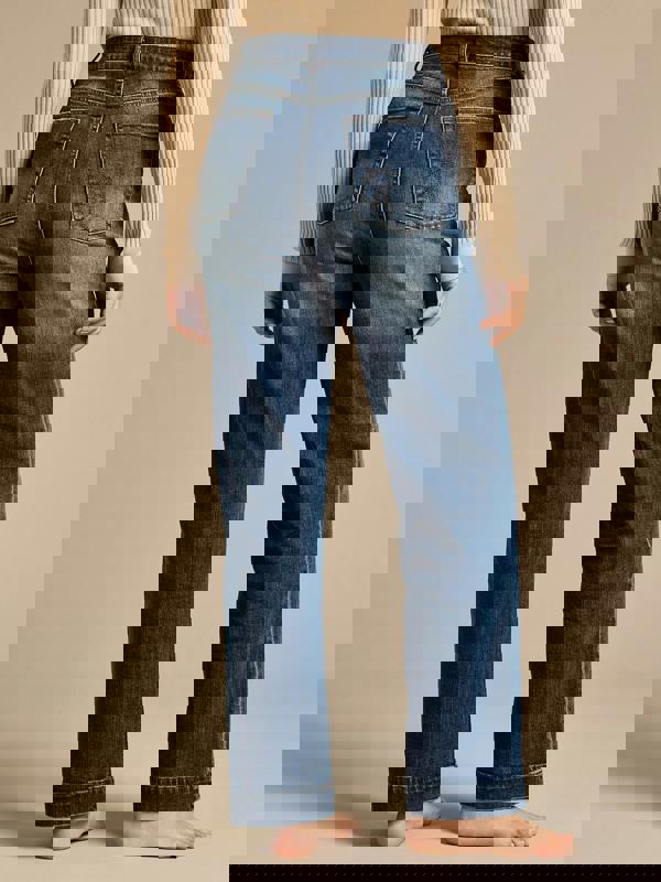 GWD Dixie Indigo Mid Wash Straight Leg Denim Jean