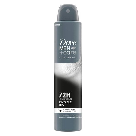 Dove Men+Care Anti-Perspirant Advanced Invisible Dry 72H Protect Deo, 30x200ml