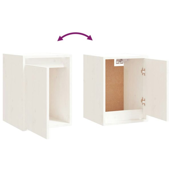 Berkfield Wall Cabinets 2 pcs White 30x30x40 cm Solid Wood Pine