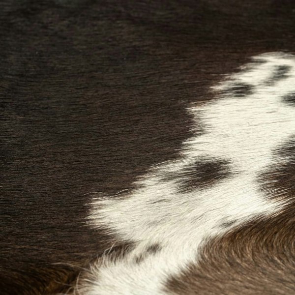 Berkfield Real Cow Hide Rug Black 150x170 cm