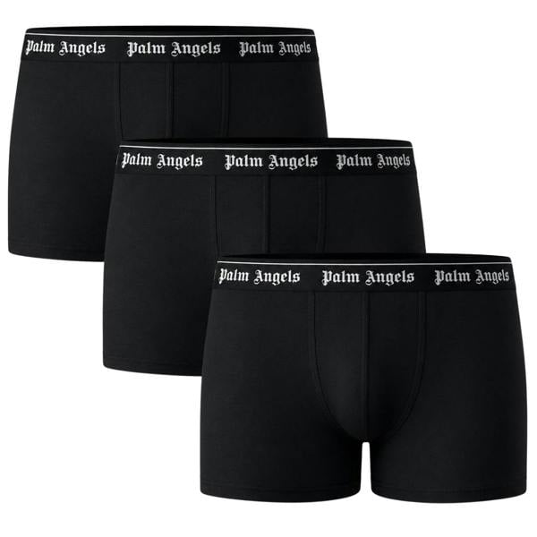Palm Angels Tri-Pack Classic Logo Black Boxer Shorts