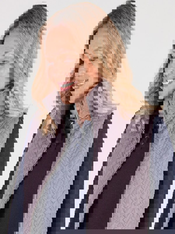 PennyPlain Diamond Quilt Gilet - Mink