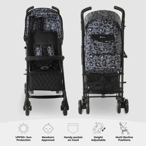 My Babiie MB51 Plus Stroller - Black Leopard