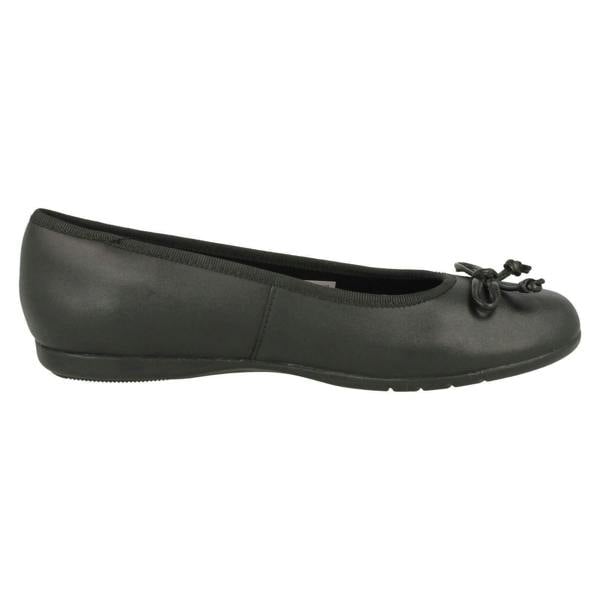 Clarks Girls Clarks Slip On Bow School Shoes Jesse Shine
