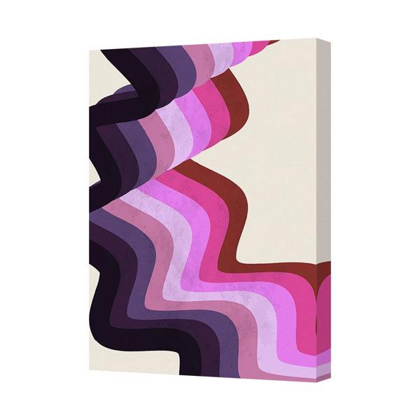 Benjamin Tate Design Abstract Purple Pink Wave Canvas Art Print Canvas 7753