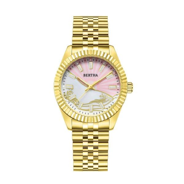 Bertha Marina Mother-Of-Pearl Bracelet Watch - Gold - BTHBS1703