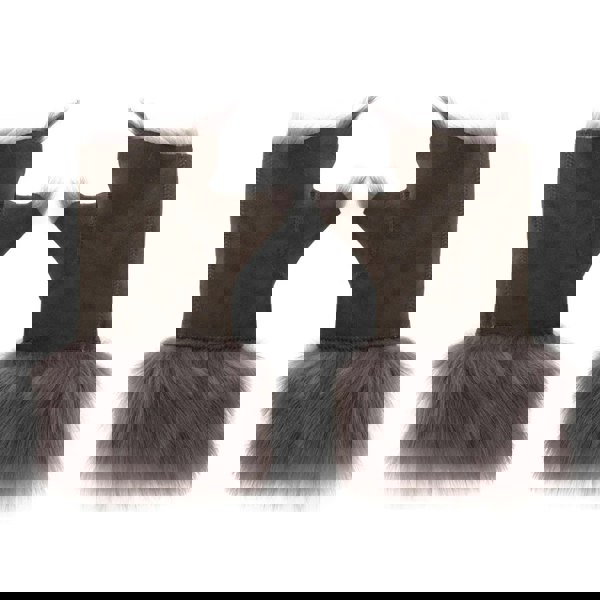 Infinity Leather Women’s Suede Leather Shearling Lined Fingerless Gloves