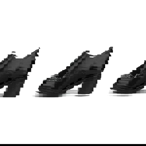 Embassy London Retro Tone - Black & Grey Diamond - Women's leather lace-up with signature kiltie detail