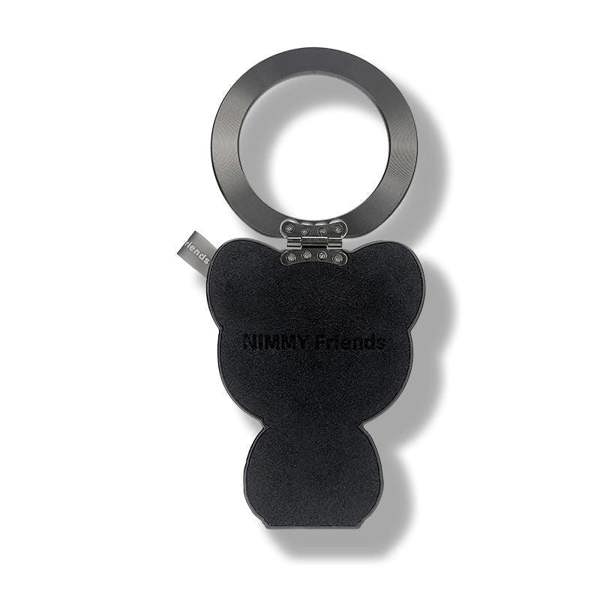 Nimmy Friends Nimmy Cool & Cute 2.0 Little Rich Tycoon Dog Embroidery Magnetic Stand with MagSafe Black - N-KM-BSZJ-01