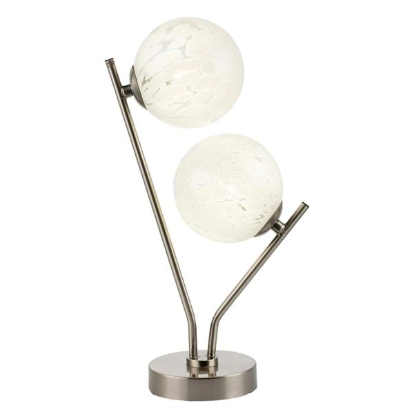 Stylish Pair of Round White Snowflake Glass Shades for G9 Lamp Holders Image 8