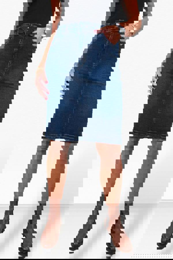 Paulo Due Women's Knee Length Denim Skirt