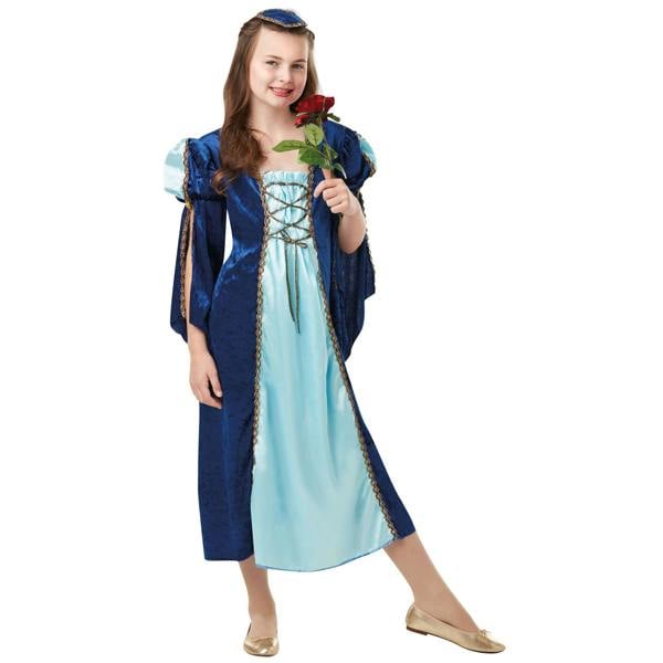 Bristol Novelty Girls Juliet Costume - Blue/Navy - 