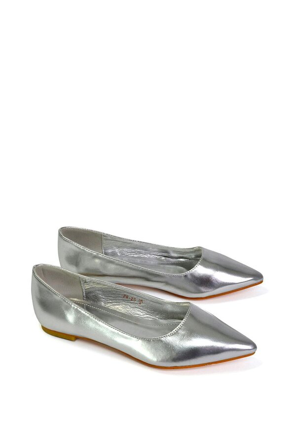 XY LONDON Pointed Toe Slip on Flat Ballerina Pump Shoes