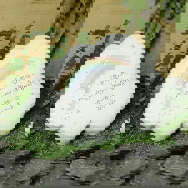 Personalised Memento Company Personalised Rainbow Elephant Cloud Memorial Resin Stone