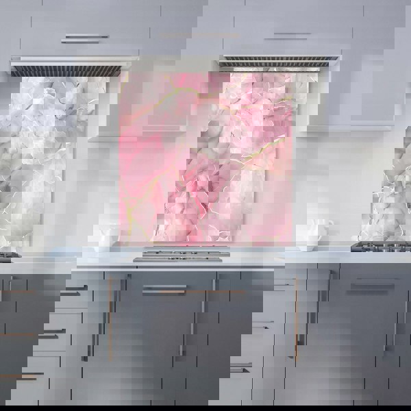 Warren Reed - Designer Light Rose Marble Effect Kitchen Splashback