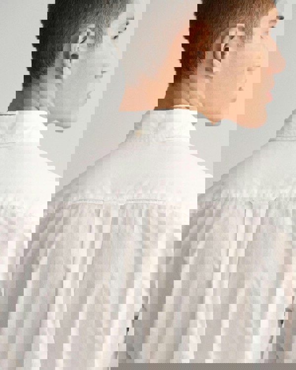 GANT Mens Regular Fit Long Sleeve Poplin Shirt - 110 White