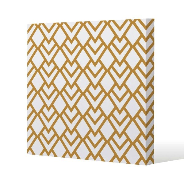 Benjamin Tate Design Geometric Scales Slim Style Canvas Print  40x40cm , 15mm Slim Real wood.