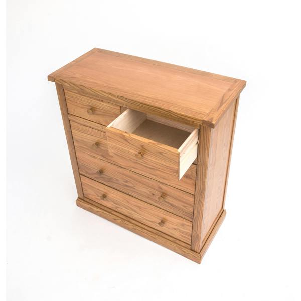 Cabinet Bits Salerno 5 Drawer Chest of Drawers Wood Knob