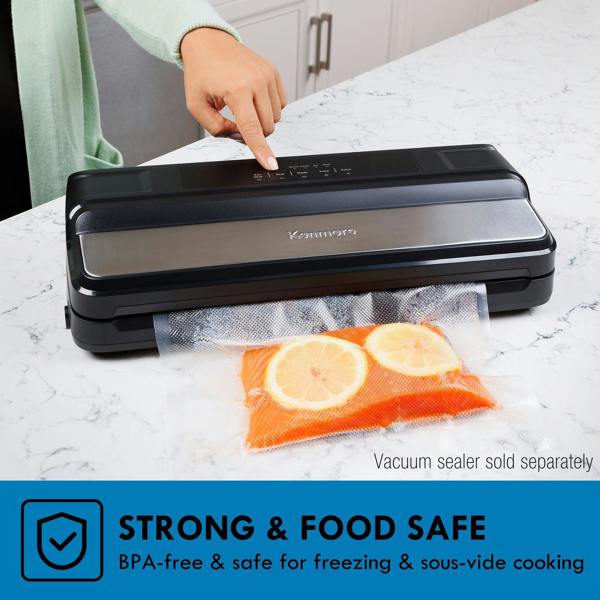 Kenmore 57 Pieces Vacuum Sealer Bag & Rolls Sous Vide Food Storage Heat-Seal Textured Bags