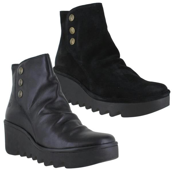 Fly London Brom Womens Zip Up Chelsea Dealer Mid Ankle Boots