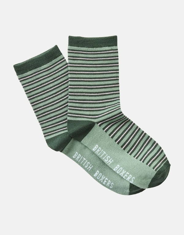 British Boxers Women's Bamboo Four-Pair Sock Gift Box – Juniper