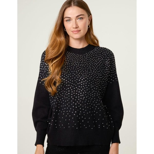 Blue Vanilla Diamante Jumper - Black