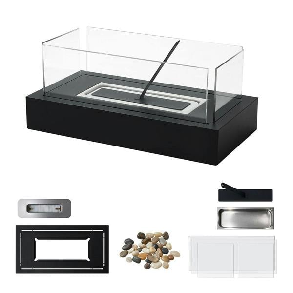 Groundlevel Tabletop Fire Pit with Pebbles