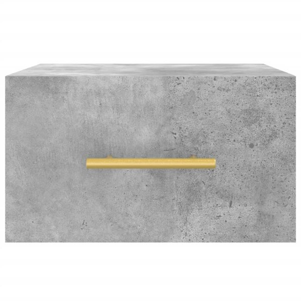 Berkfield Wall-mounted Bedside Cabinet Concrete Grey 35x35x20 cm