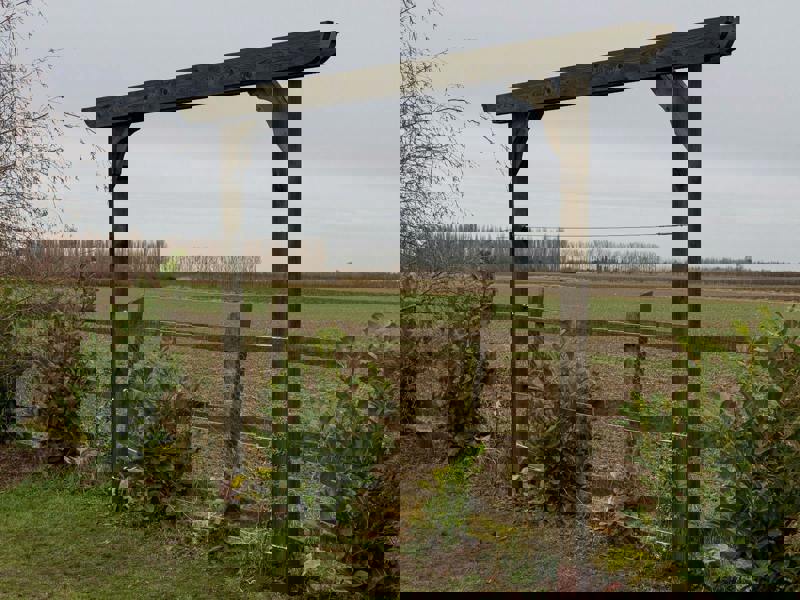 Arbor Garden Solutions Screen Double Beam Pergola, Plant Climbing Arbour - Corbel Sculpted Brace