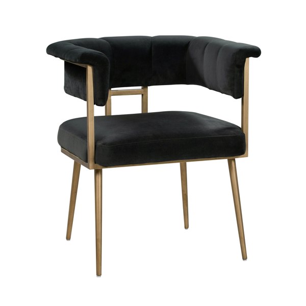 Furniture Edit Astrid Grey Velvet Chair