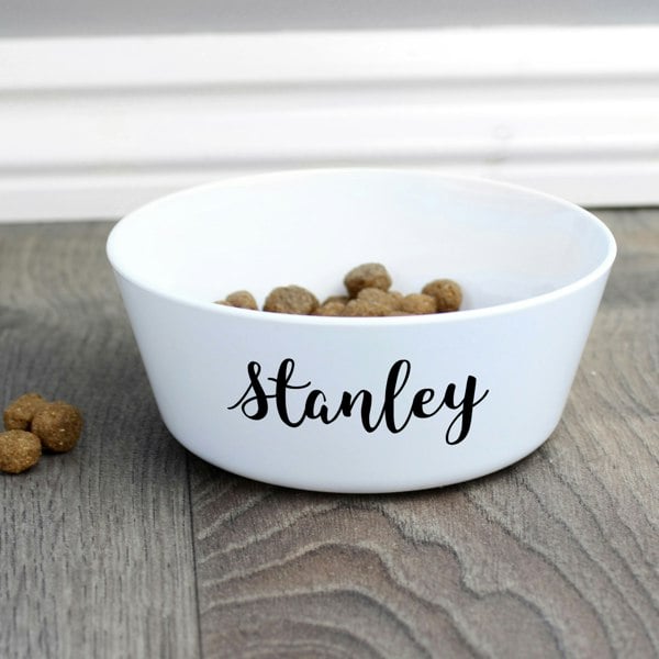 Personalised Memento Company Personalised Name Plastic Cat Bowl