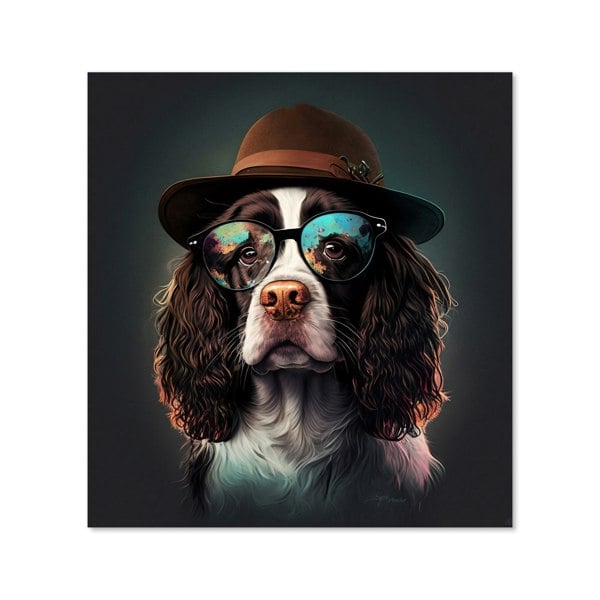 Warren Reed - Designer Springer Spaniel Dog Splashart Kitchen Splashback