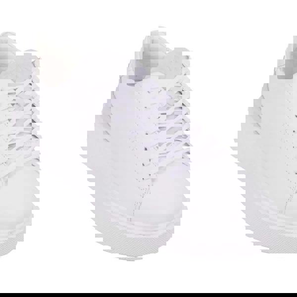 Lavair Mens Luna Logo Leather Trainers - White/Grey - 