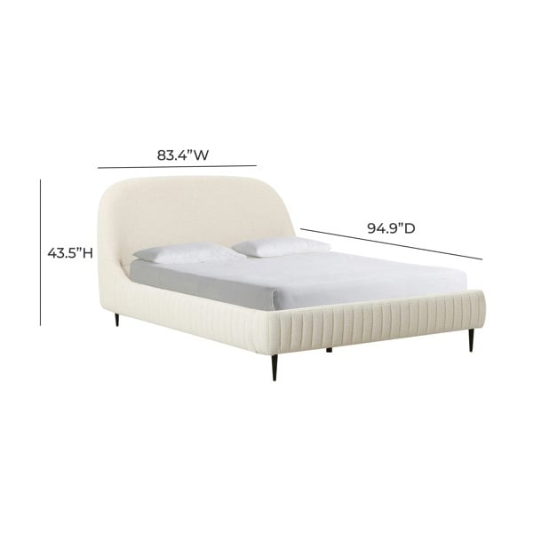 Furniture Edit Denise Cream Boucle Bed in Super King Size