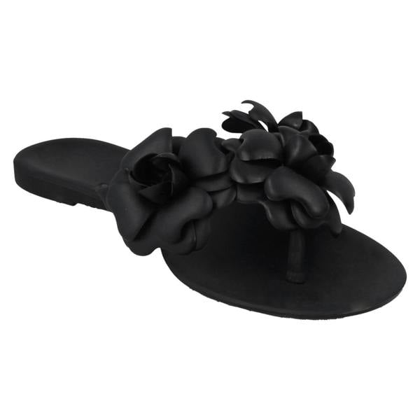 Spot On Ladies Spot On Flat Jelly Toepost Sandals