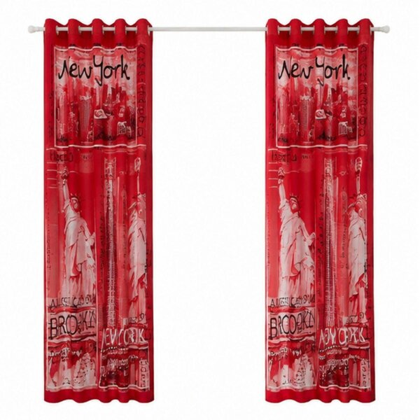 Smart Living Inspire Curtain - Red - 66"x72"