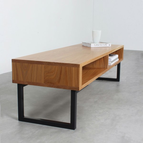 The Urban Editions Darwen Solid Wood Coffee Table On Minimalist Square legs