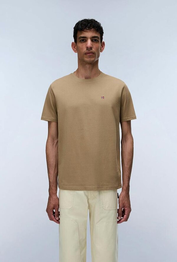 Napapijri Salis Jersey Short Sleeve T-Shirt - Oak