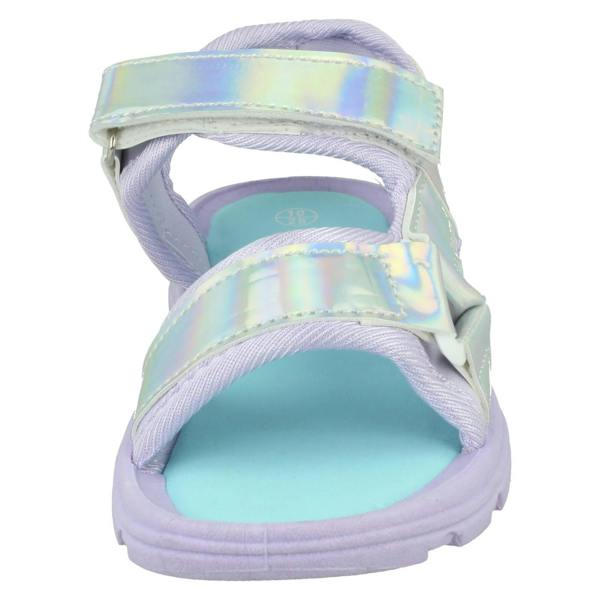 Spot On Girls Spot On Hook & Loop Strap Reflective Rainbow Sandals H0369