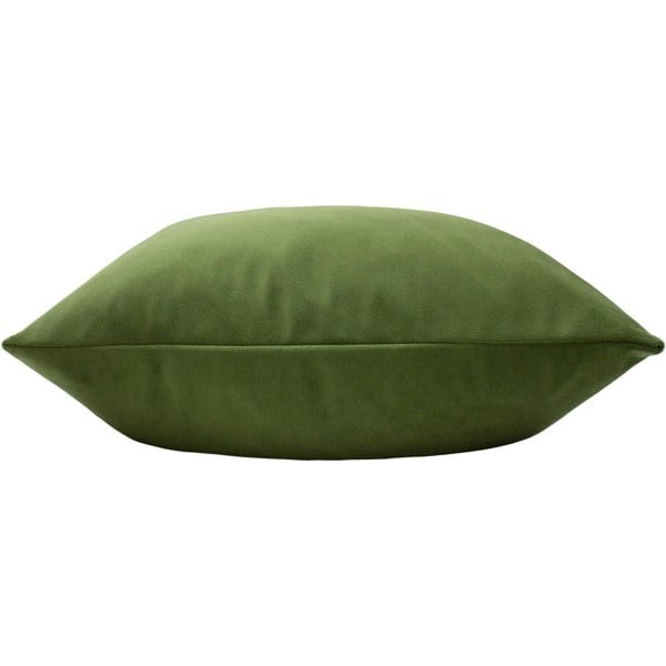 Evans Lichfield Sunningdale Velvet Cushion Cover - Olive