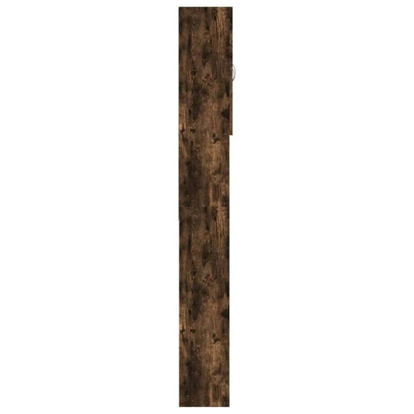 Berkfield Washing Machine Cabinet Smoked Oak 64x25.5x190 cm