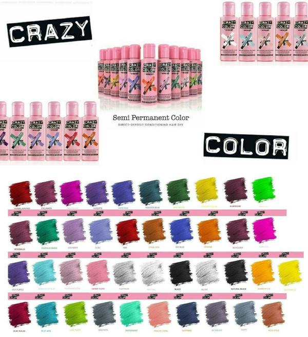 Crazy Color 2 x Crazy Color Semi Permanent Hair Dye 100ml - Anarchy UV