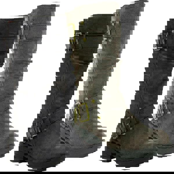 Rocket Dog Trumble Womens Zip Up Mid Calf Biker Buckle Boots