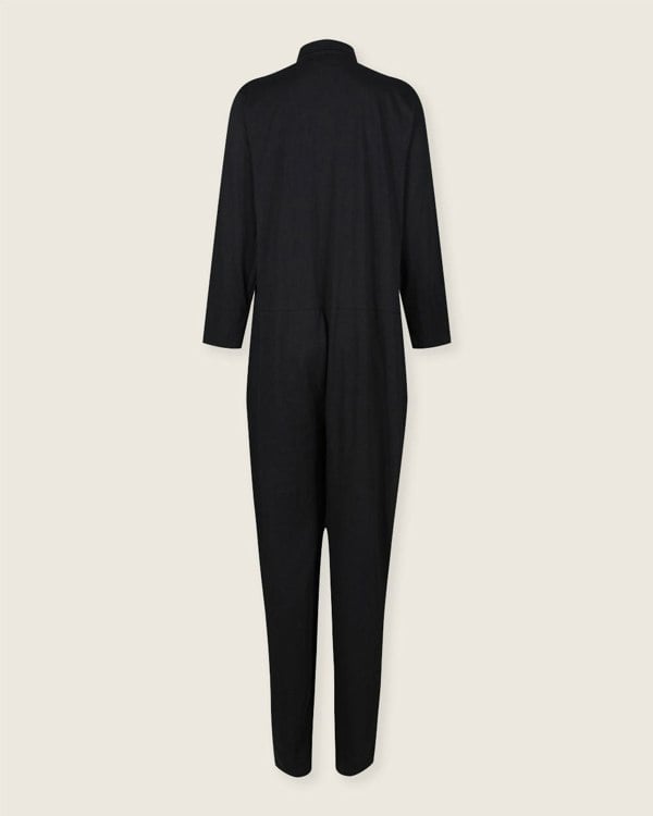Shana Black Collared Jumpsuit- image 9