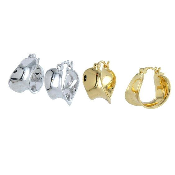 Reeves & Reeves Wide Swoosh Hoop Earrings