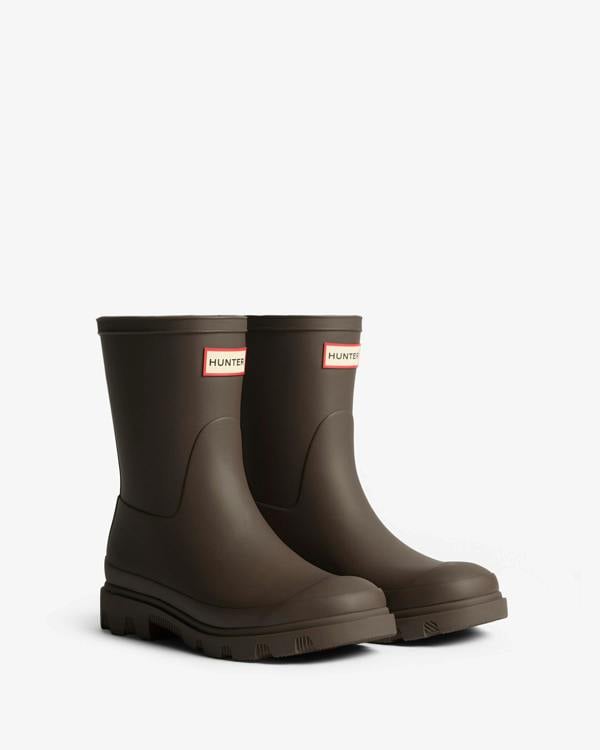 Hunter Unisex Downpour Short Boot - Chocolate Brown