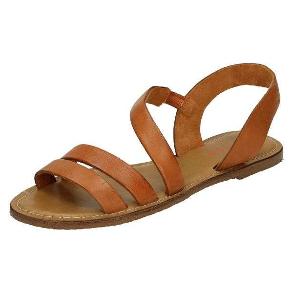 Leather Collection Ladies Leather Collection Flat Y Strap Slingback Mule