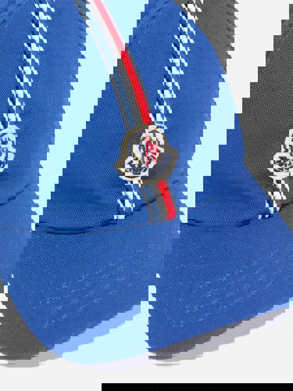 Moncler Enfant Boys Logo Baseball Cap in Blue